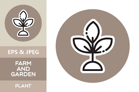 Farm Garden Icon Plant Graphic By