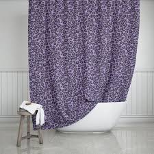 Purple Leopard Shower Curtain 71x74