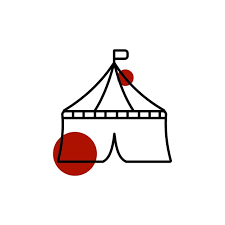 Premium Vector Circus Tent Icon On