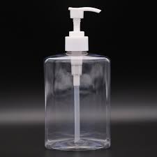 500ml Clear Rectangular Pump Bottle