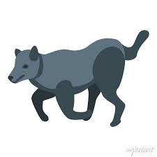 Funny Wolf Icon Isometric Of Funny