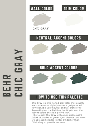 Behr Chic Gray Whole Home Color Palette