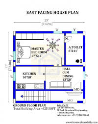 25x25 East Facing House Design Plan