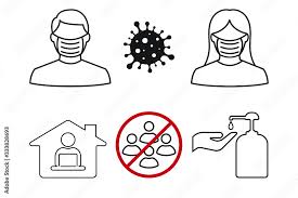 Icon Images Wearing A Mask Washing