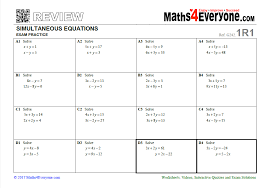 Simultaneous Equations Gcse Topic