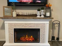 Electric Fireplace In Maple