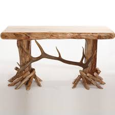 Aspen Log Sofa Table W 2 Drawers Bot