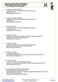 Solving Linear Equations A Worksheet