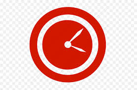 Simple Red Classica Wall Clock Icon
