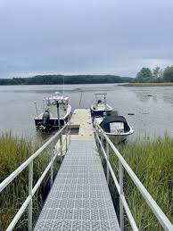 floating dock anchors downeast boat