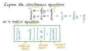 Equations In Matrix Form