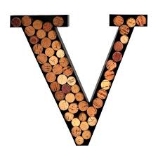 Wine Cork Holder Letter V Wine