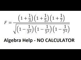 Algebra Find The Value No Calculator