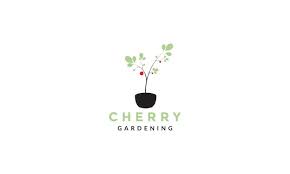 Beautiful Plant Fruit Cherry Pots Logo