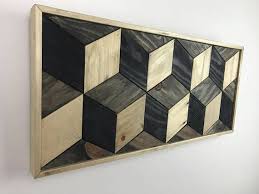 Lath 3d Cube Wall Art Reclaimed Wood