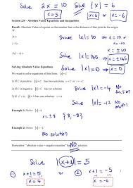 Section 2 8 Absolute Value Equations