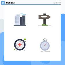 4 User Interface Flat Icon Pack Of