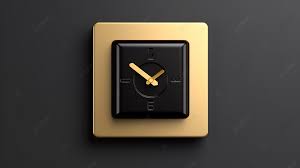 Modern Gold Wall Clock Icon 3d