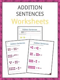 Addition Sentences Worksheets Writing