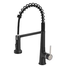 Flg Single Handle Kitchen Faucet With Pull Down Sprayer 1 Hole Kitchen Sink Faucet Brass Commercial Taps In Matte Black