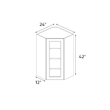 24 X42 Diagonal Corner Wall Cabinet