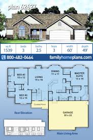 Ranch House Floor Plan 62627