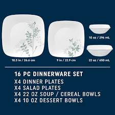 Square Amalie 16 Piece Dinnerware Set