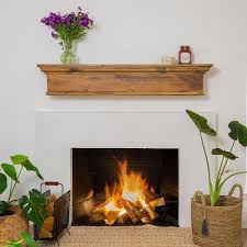 48 In W Floating Vintage Wood Fireplace Mantel Cap Wall Shelf Beam Easy Mount Vintage Ash