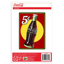 Coca Cola 5 Cents Bottle Vinyl Sticker