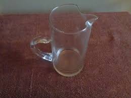 Small Vintage Clear Glass Pitcher With