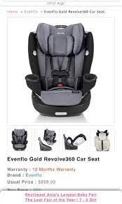 Evenflo Revolve 360 Car Seat Used