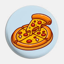 Pizza Slice Melted Cartoon Pizza