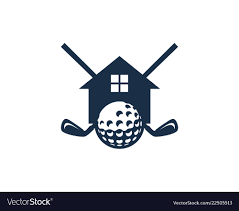 House Golf Logo Icon Design Royalty