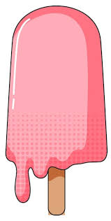 Free Vector Pink Popsicle Melting On