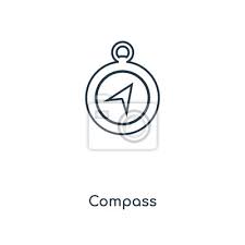 Compass Concept Line Icon Linear