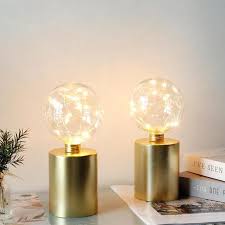 Gold Table Lamp Battery Powered