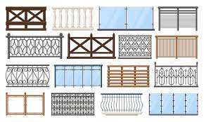 Premium Vector Balcony Fence Wooden