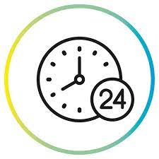 Premium Vector Clock Icon 24 Hour Time