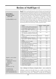 Review Of Mathtype V5 Maths Stats