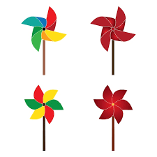 Paper Windmill Icon Vector Ilration