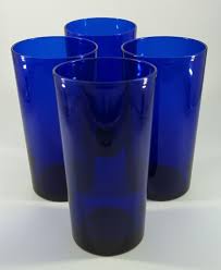 Libbey Cobalt Blue Tumbler Water
