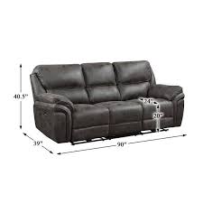 Homelegance Proctor Power Double Reclining Sofa In Gray