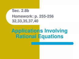 Involving Rational Equations