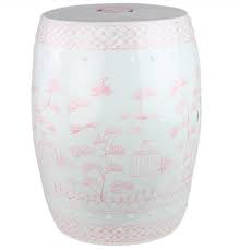 White Tall Garden Stool