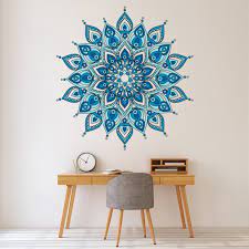Blue Mandala Design Wall Sticker