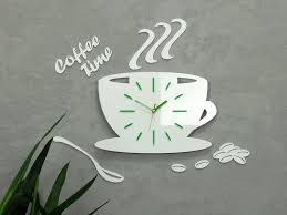 Clock To Kitchen Wall Clock Coffe Time