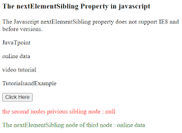 the nextelementsibling property in