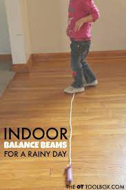 indoor balance beam ideas for a rainy