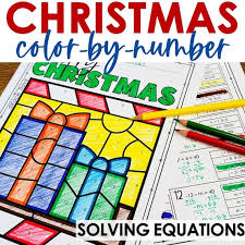 Math Holiday Coloring Worksheet