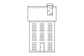 Saltbox House Canada Line Art Svg